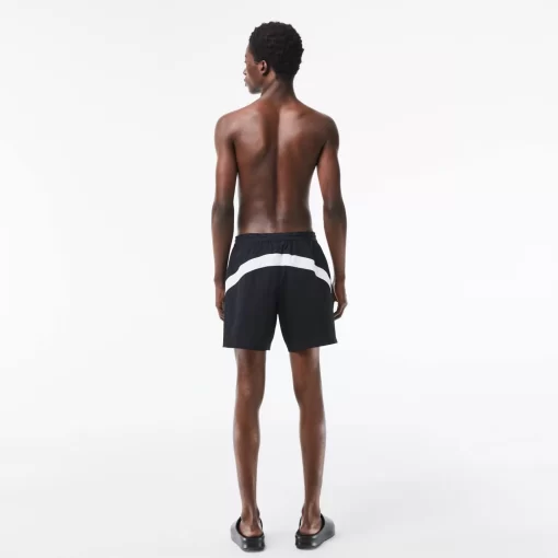 Lacoste Swimwear-Men'S Recycled Polyamide Colourblock Swim Trunks