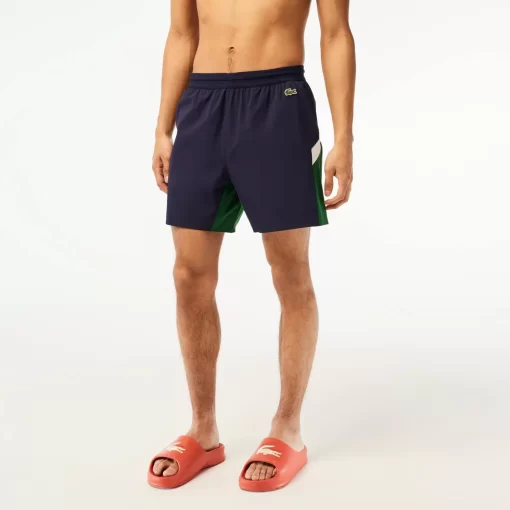 Lacoste Swimwear-Men'S Recycled Polyamide Colourblock Swim Trunks