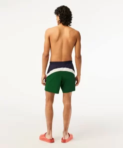 Lacoste Swimwear-Men'S Recycled Polyamide Colourblock Swim Trunks