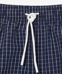 Lacoste Swimwear-Men'S Recycled Polyester Checked Swim Trunks