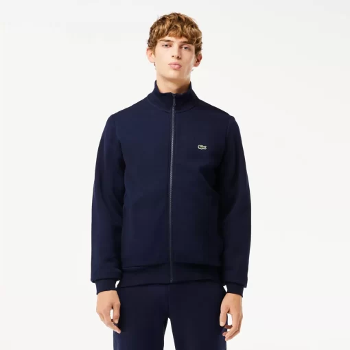 Lacoste Sweatshirts-Men'S Regular Fit Brushed Fleece Zipped Jogger Sweatshirt