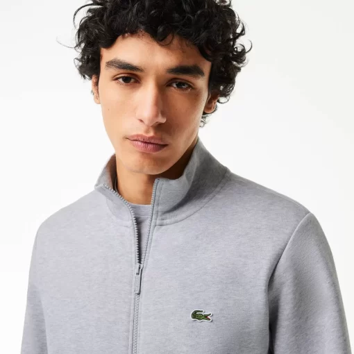 Lacoste Sweatshirts-Men'S Regular Fit Brushed Fleece Zipped Jogger Sweatshirt