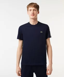 Lacoste T-Shirts-Men'S Regular Fit Logo Stripe T-Shirt