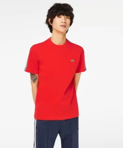 Lacoste T-Shirts-Men'S Regular Fit Logo Stripe T-Shirt