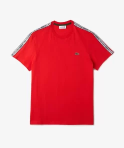 Lacoste T-Shirts-Men'S Regular Fit Logo Stripe T-Shirt