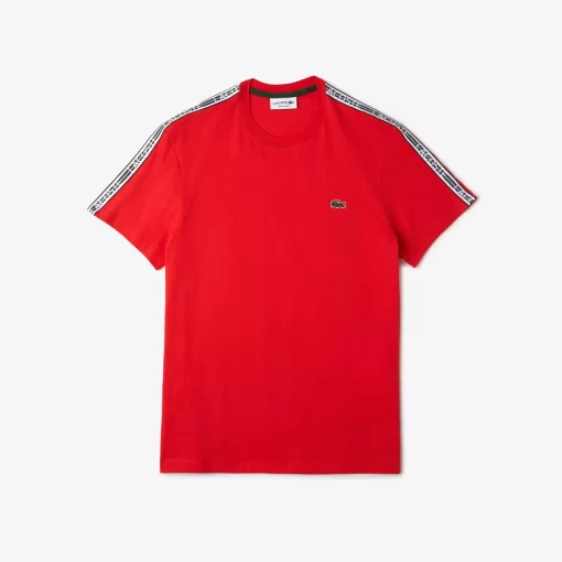 Lacoste T-Shirts-Men'S Regular Fit Logo Stripe T-Shirt