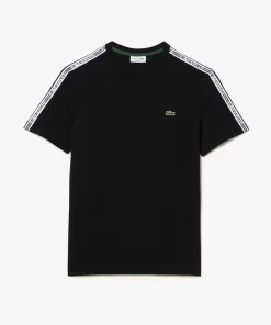 Lacoste T-Shirts-Men'S Regular Fit Logo Stripe T-Shirt