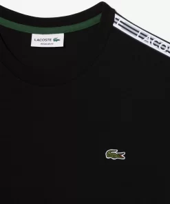 Lacoste T-Shirts-Men'S Regular Fit Logo Stripe T-Shirt