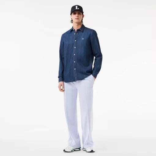 Lacoste Shirts-Men'S Regular Fit Organic Cotton Denim Shirt