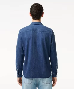 Lacoste Shirts-Men'S Regular Fit Organic Cotton Denim Shirt