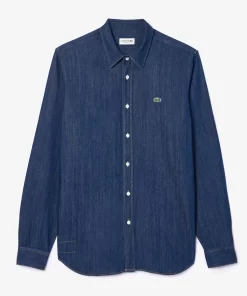 Lacoste Shirts-Men'S Regular Fit Organic Cotton Denim Shirt