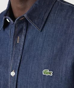 Lacoste Shirts-Men'S Regular Fit Organic Cotton Denim Shirt