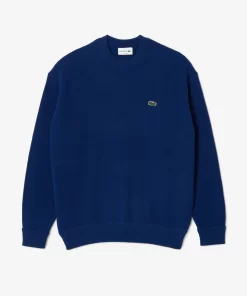 Lacoste Knitwear-Men'S Relaxed Fit Crew Neck Wool Sweater