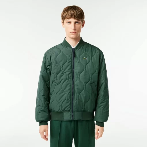 Lacoste Jackets & Coats-Men'S Reversible Quilted Taffeta Bomber Jacket