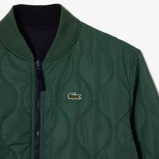 Lacoste Jackets & Coats-Men'S Reversible Quilted Taffeta Bomber Jacket