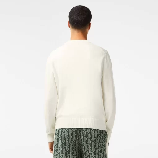 Lacoste Knitwear-Men'S Round Neck Jersey Sweater