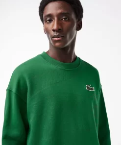 Lacoste Sweatshirts-Men'S Round Neck Loose Fit Croc Print Jogger Sweatshirt