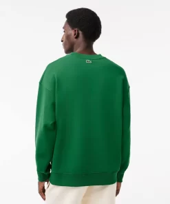 Lacoste Sweatshirts-Men'S Round Neck Loose Fit Croc Print Jogger Sweatshirt