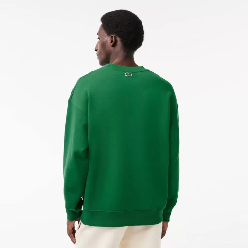 Lacoste Sweatshirts-Men'S Round Neck Loose Fit Croc Print Jogger Sweatshirt