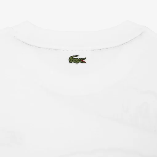 Lacoste T-Shirts-Men'S Round Neck Loose Fit Crocodile Print T-Shirt