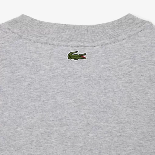 Lacoste T-Shirts-Men'S Round Neck Loose Fit Crocodile Print T-Shirt