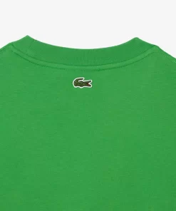 Lacoste T-Shirts-Men'S Round Neck Loose Fit Crocodile Print T-Shirt