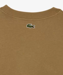 Lacoste T-Shirts-Men'S Round Neck Loose Fit Crocodile Print T-Shirt