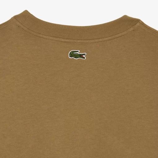 Lacoste T-Shirts-Men'S Round Neck Loose Fit Crocodile Print T-Shirt