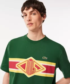 Lacoste T-Shirts-Men'S Round Neck Loose Fit Printed T-Shirt