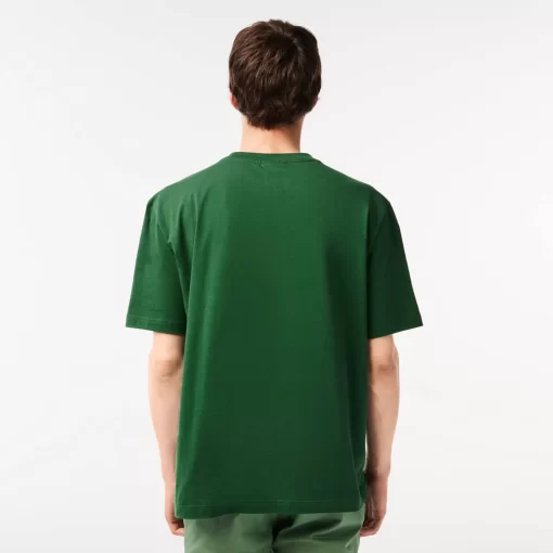 Lacoste T-Shirts-Men'S Round Neck Loose Fit Printed T-Shirt