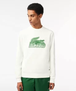 Lacoste Sweatshirts-Men'S Round Neck Unbrushed Fleece Sweatshirt