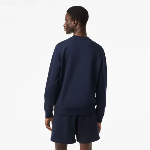 Lacoste Sweatshirts-Men'S Round Neck Unbrushed Fleece Sweatshirt