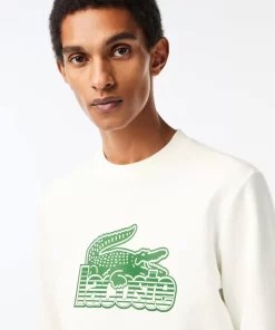 Lacoste Sweatshirts-Men'S Round Neck Unbrushed Fleece Sweatshirt