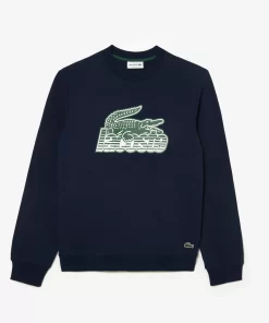 Lacoste Sweatshirts-Men'S Round Neck Unbrushed Fleece Sweatshirt