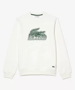 Lacoste Sweatshirts-Men'S Round Neck Unbrushed Fleece Sweatshirt