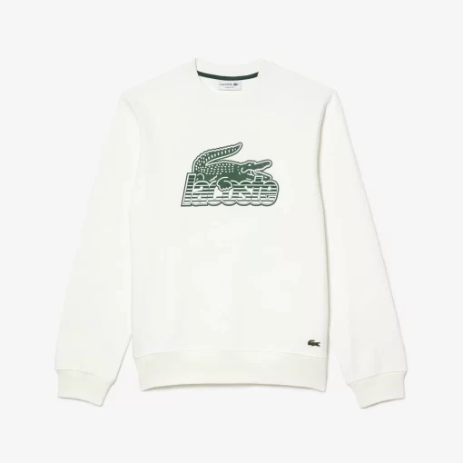 Lacoste Sweatshirts-Men'S Round Neck Unbrushed Fleece Sweatshirt