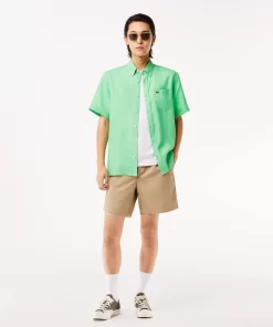 Lacoste Shirts-Men'S Short Sleeve Linen Shirt