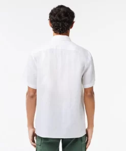 Lacoste Shirts-Men'S Short Sleeve Linen Shirt