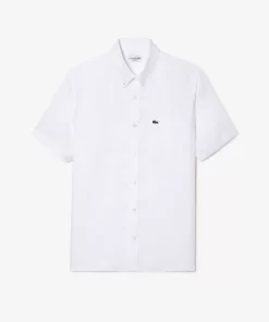 Lacoste Shirts-Men'S Short Sleeve Linen Shirt