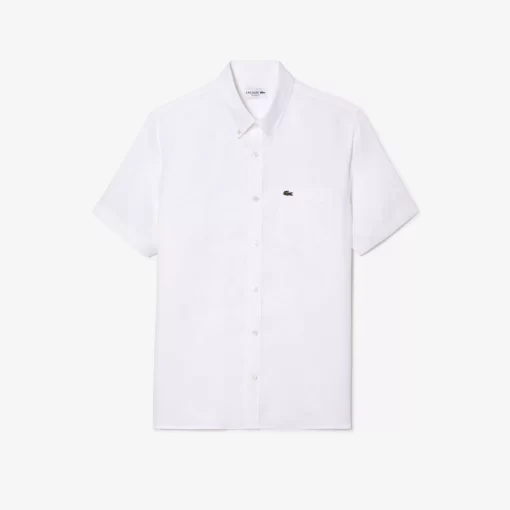 Lacoste Shirts-Men'S Short Sleeve Linen Shirt