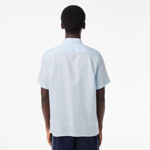 Lacoste Shirts-Men'S Short Sleeve Linen Shirt