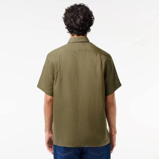 Lacoste Shirts-Men'S Short Sleeve Linen Shirt