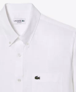 Lacoste Shirts-Men'S Short Sleeve Linen Shirt