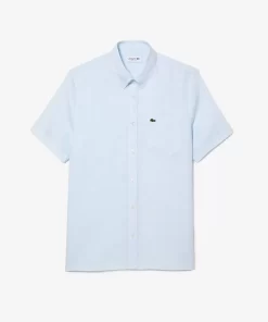 Lacoste Shirts-Men'S Short Sleeve Linen Shirt