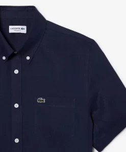 Lacoste Shirts-Men'S Short Sleeve Linen Shirt