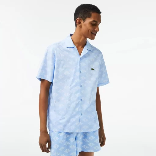 Lacoste Shirts-Men'S Short Sleeve Monogram Print Shirt