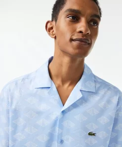 Lacoste Shirts-Men'S Short Sleeve Monogram Print Shirt