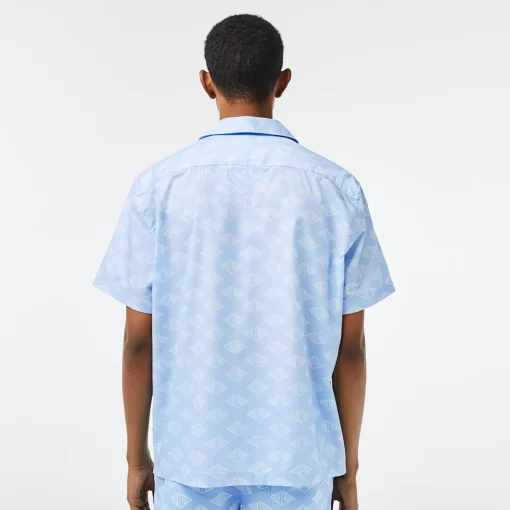 Lacoste Shirts-Men'S Short Sleeve Monogram Print Shirt