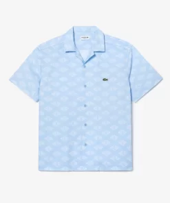 Lacoste Shirts-Men'S Short Sleeve Monogram Print Shirt