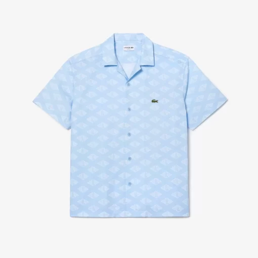 Lacoste Shirts-Men'S Short Sleeve Monogram Print Shirt